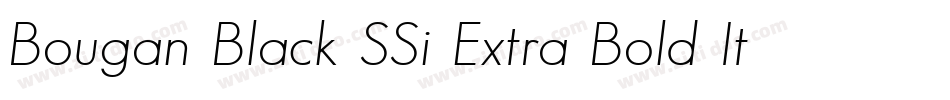 Bougan Black SSi Extra Bold Italic字体转换